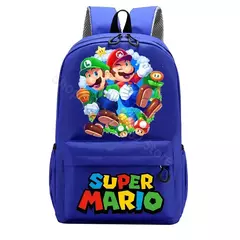 Mochilas Super Mario Bros para homens e mulheres, Saco Princesa Peach Luigi, Impressão Gráfica de Personagem de Cartoon, Mochila Kawaii, Mochilas escolares