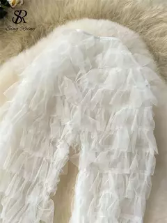 Imagem do SINGREINY-Calças femininas de malha longa, calças vintage flare pura, em camadas, cintura alta, moda americana, streetwear, Y2K, 2024