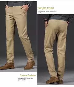 Imagem do KUBRO-Calças de tecido fosco elástico para homens, calças formais, terno social, traje casual, primavera, outono, 2023