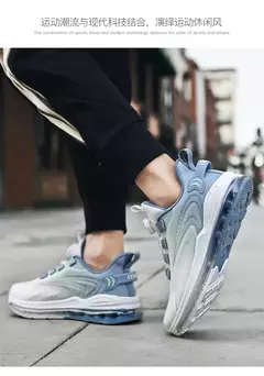 Tênis de corrida acolchoados para homens, tênis antiderrapantes, botões rotatórios, adequados para exterior, casual, conforto, alta qualidade, venda quente - loja online