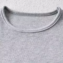 Camiseta feminina com ajuste magro, manga curta apertada, camiseta com gola O, tops básicos de corte sólido, casual, verão