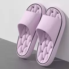 Plataforma grossa banheiro casa chinelos moda feminina sola macia eva slides interiores mulher sandálias 2024 verão antiderrapante flip flops - comprar online