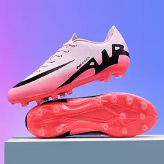 Imagem do Sapatos de futebol ultraleves longos dos homens, grampos respiráveis, botas de futebol indoor, tênis de treinamento, venda quente, novo, transporte da gota