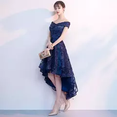 Vestido curto fora do ombro, elegante vestido de baile, frente curta e costas lo - comprar online