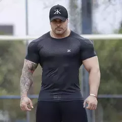 Quick Dry Skinny mangas curtas t-shirt para homens, executando camisa esporte, Crossfit Bodybuilding Tee, ginásio Fitness roupas, Fitness Training, 2024 - Wolf Magazine