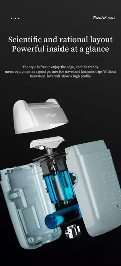 Fang Braun barbeador elétrico para homens, aparador de barba portátil aparador de cabelo, máquina de barbear recarregável original M1900
