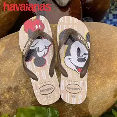Havaianas-chinelos antiderrapantes para homem e mulher, com múltiplos padrões cartoon, pés de praia ao ar livre - loja online