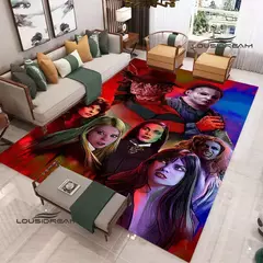 Tapete impresso filme de terror 3D, tapete antiderrapante, sala de estar e quart - comprar online