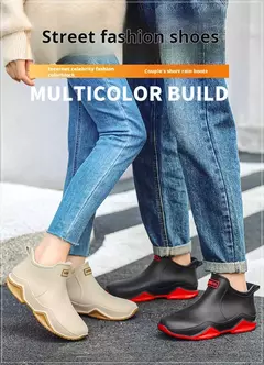 Botas de chuva antiderrapante impermeáveis para homens, sapatos de tornozelo alto para casal, caminhadas, pesca, água, chef, trabalho, ao ar livre, moda, novo na internet
