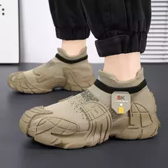 Botas de malha leve para homens, antiderrapante, confortável, casual, andando, correndo, sapatos de trabalho masculinos, meias fashion na internet