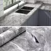 Papel de parede autoadesivo de mármore, Oil Proof, Adesivos em rolos para cozinha, Impermeável, Papel de contato para parede do banheiro