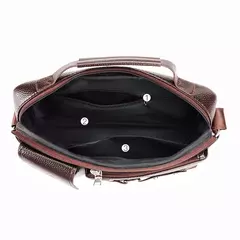 Bolsa de ombro de grande capacidade bolsa de mensageiro masculina de couro business commuter bolsa impermeável resistente ao desgaste pode ser armazenada