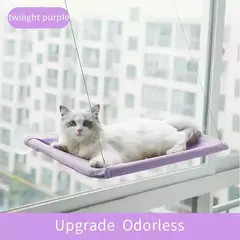 Dobrável gato janela poleiro cama rede gato janela parede poleiro assento de rede com 4 ventosas fortes na internet