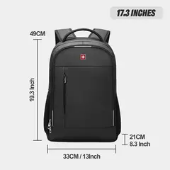 SWISS MILITARY-Mochila impermeável para laptop USB de grande capacidade 17 "para homens, mochila de negócios de moda para escola, mochila na internet