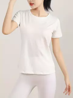 T-shirt de manga curta para mulheres, roupas esportivas soltas, tamanho grande, seco, em execução, fitness, verão, novo, 2024 - loja online
