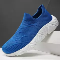 Sapato leve e confortável masculino, tênis preto, meias casuais, dirigindo, ma - comprar online