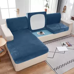 Sofá de pelúcia antiderrapante Slipcover, capa de sofá elástica para quarto, escritório, sala de estar, decoração de casa, sofá, protetor de móveis, 1pc - comprar online