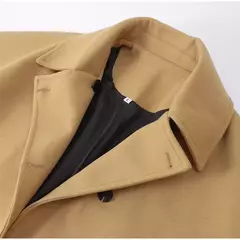 Imagem do Casaco feminino elegante de peito único, manga comprida, lapela, casacos grossos quentes, outwear de bolso solto, rua alta, feminino, outono, inverno