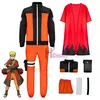 Anime uzumaki cosplay traje ninja adulto versão capa calças superiores saco de perna unisex jaqueta manto dia das bruxas natal presente de ano novo