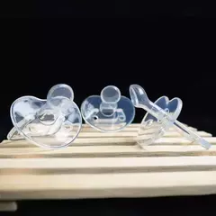 Chupeta de silicone para recém-nascido Brinquedo mordedor macio Suprimentos de mastigação Mamilo Dummy Food Grade Acessórios de enfermagem para bebês - comprar online