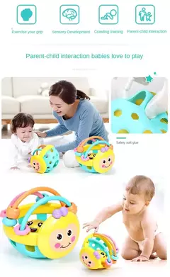 Plástico sino chocalho boneca para o bebê, brinquedo bendy, desenvolver a inteligência, 0-12 meses, 1pc, 10cm na internet