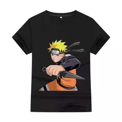 Imagem do Camiseta infantil de algodão estampado naruto, desenho animado japonês na moda cosplay casual para menino, blusa de manga curta, novo, 2024