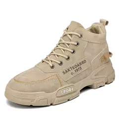 Bota de pelúcia masculina, com renda, antiderrapante, tornozelo, casual, ao ar livre, tênis masculinos, quente, inverno, moda, novo - comprar online