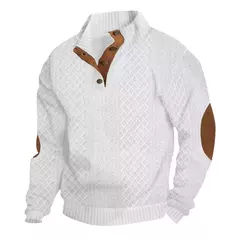 Pulôver de manga comprida Jacquard masculino, moletom macio casual, blusa com gola O, roupa para primavera e outono, moda - comprar online