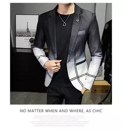 Jaqueta de terno casual xadrez masculina, baile masculino, blazer social, casaco fino, roupa de anfitrião, moda boutique - Wolf Magazine