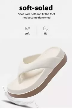 Imagem do Outlandish-eva flip flops para mulheres, solas grossas super macias, sapatos ao ar livre, antiderrapante, de alta qualidade, design moderno, para o verão