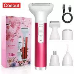 5 em 1 Body Hair Removal Depilador Axila Cabelo Biquíni Perna Cabelo Pêlo Púbico Electric Razor Clipper Shaver Mulheres - comprar online