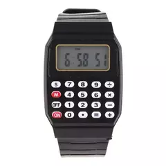 infantil silicone data multiuso calculadora eletrônica relógio pulso na internet