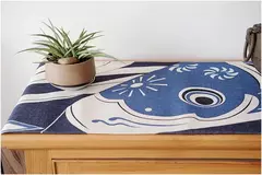 Simples chinês Lotus Table Runner, japonês Wave Table Flag, Koi Fish Toalha de Mesa, Acessórios para Cerimônia do Chá, Estilo Nacional - Wolf Magazine