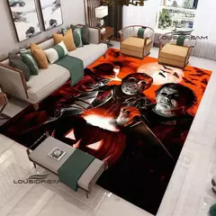 Imagem do Tapete impresso filme de terror 3D, tapete antiderrapante, sala de estar e quart