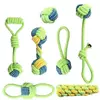 Brinquedos para cães de estimação para cães grandes e pequenos brinquedo interativo corda de algodão mini brinquedos para cães bola para cães acessórios escova de dentes mastigar brinquedo de cachorro