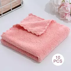 Toalha de Rosto de Microfibra Espessada, Absorvente, Alta Densidade, Velo Coral, Secagem Rápida, Limpar, Macio, Limpeza