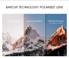 BARCUR-Óculos de sol esportivos leves polarizados para homens e mulheres, óculos de sol TR90, acessório para óculos, proteção UVAB