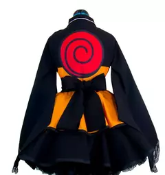 Anime shippuden uzumaki cosplay traje sexo réversão quimono lolita vestido meninas feminino japão estilo vestidos - loja online