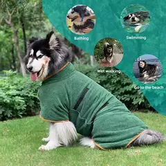 Roupão de banho para animais de estimação, toalha de secagem rápida, absorvente de microfibra, macio, toalha ajustável, casaco de preparação para cães pequenos, médios e grandes na internet