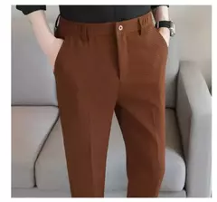 Calça de waffle masculina, calça de negócios masculina de casamento e social, vestido de baile e festa, preto e branco, nova moda, 2024