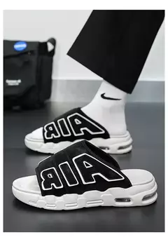 Imagem do Chinelos esportivos antiderrapantes masculinos, chinelos com design de almofada de ar, escorregador macio, verão, novo