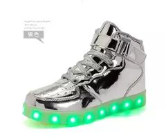 USB LED Shoes com controle remoto para crianças e adultos, tênis luminosos com luzes, tênis para crianças, meninos e meninas, tamanho 25-42 - comprar online