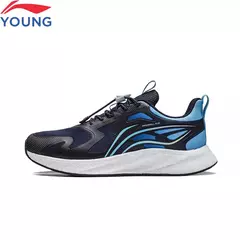 Li-ning-tênis com almofada para crianças, tênis confortáveis com suporte estável, para meninos e meninas, ykft076