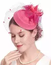 Vintage Fascinator Chapéus para Mulheres, Kentucky Derby, Véu De Flor, Grampo De Cabelo, Festa De Chá De Casamento, Chapéu Pillbox, 20s, 50s