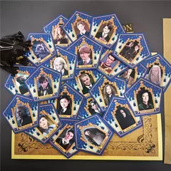 22 pçs harries assistente cartão de chocolate sapo feiticeiro anime pottered personagem cartão presente criativo cos adereços coleção - comprar online