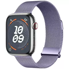 Correia para Apple Watch Band, Pulseira Milanese, Cinto de Metal, 45mm, 44mm, 42mm, Ultra 49mm, 38mm, 40mm, 41mm, iWatch Series 9, 8, 7, 6, 5, 3, SE