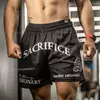 Calções Esportivos de Malha Respirável Masculina, Calções de Treino, Roupa Fitness, Secagem Rápida, Estilo Americano, Tendência da Moda