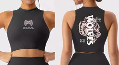 Camisa de barriga sem mangas para mulheres, blusa curta, colete fino, sutiã elástico de ginástica, ioga feminina e corrida, moda feminina escura, esporte, 2024 - loja online