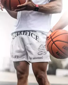 Calções Esportivos de Malha Respirável Masculina, Calções de Treino, Roupa Fitness, Secagem Rápida, Estilo Americano, Tendência da Moda - Wolf Magazine