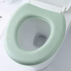 Imagem do Tampa De Assento Sanitário De Silicone Lavável, Adesivo Impermeável, Tampa De Tampa Do Toalete De Espuma, Copo Portátil, Acessórios Do Banheiro